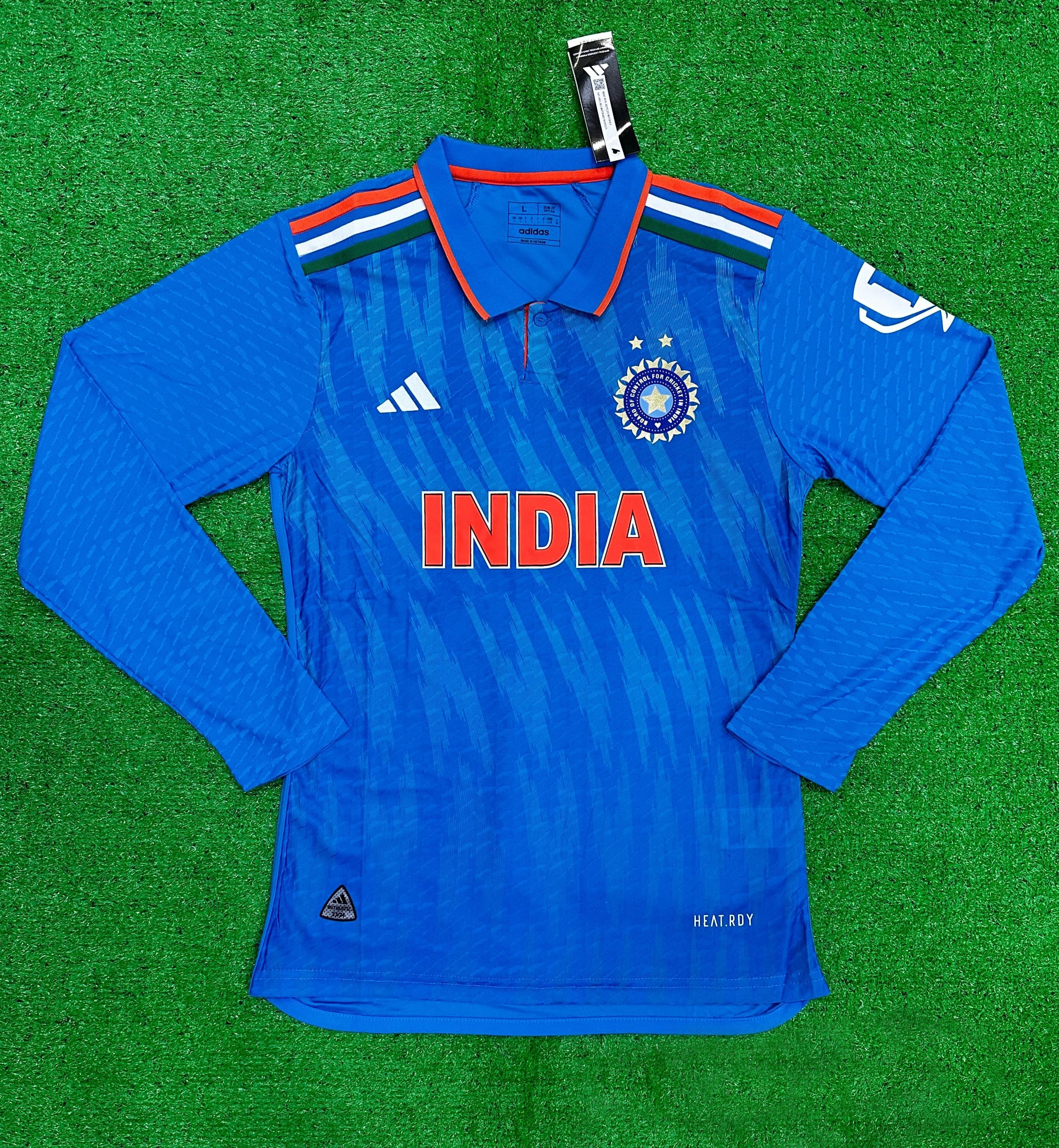 India ICC World Cup TRICOLOR 2023 Jersey FULL SLEEVE PLAYER VERSION
