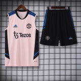 Manchester United Pink Sleeveless Jersey With Shorts