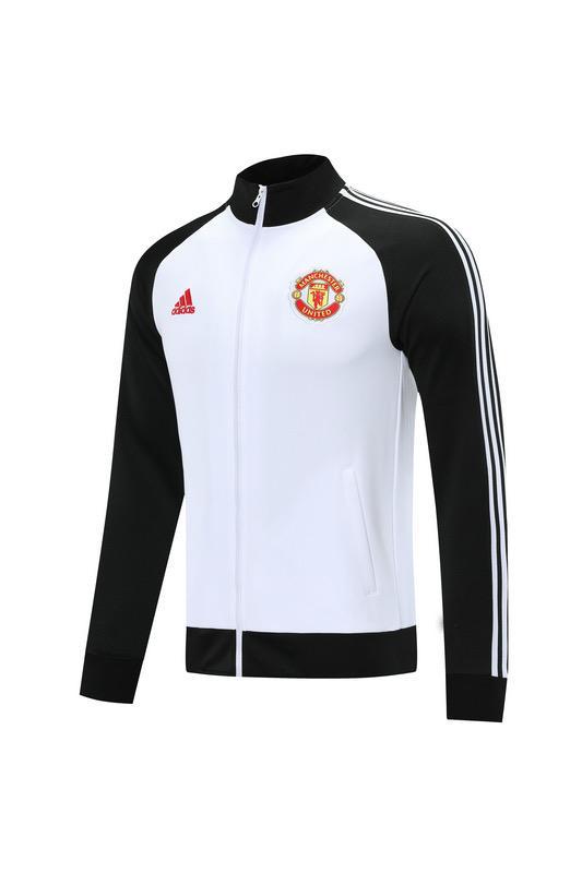 Manchester United White With Black Hand Winter Jacket 20 21 Season